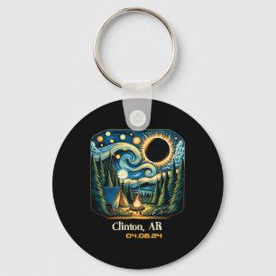 Total Solar Eclipse Clinton Arkansas 1 Key Ring