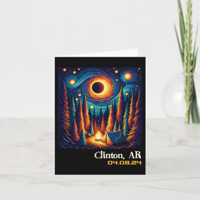 Total Solar Eclipse Clinton Arkansas  Card (Front)