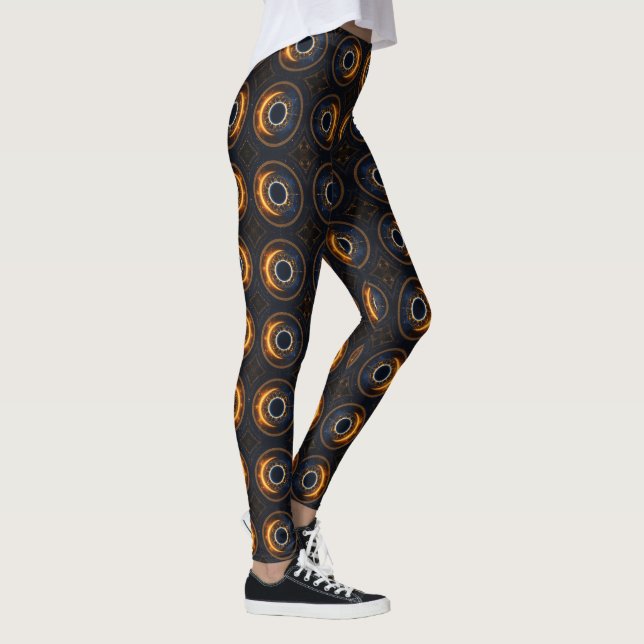 Total Solar Eclipse Custom Boho  Leggings (Right)