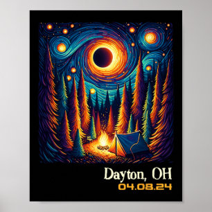 Total Solar Eclipse Dayton Ohio Poster
