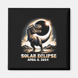 Total Solar Eclipse Dinosaur Dino T-rex April 8 20 Magnet