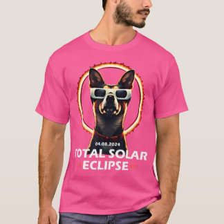 Total Solar Eclipse Dog April 8 2024 Usa Astronomy T-Shirt