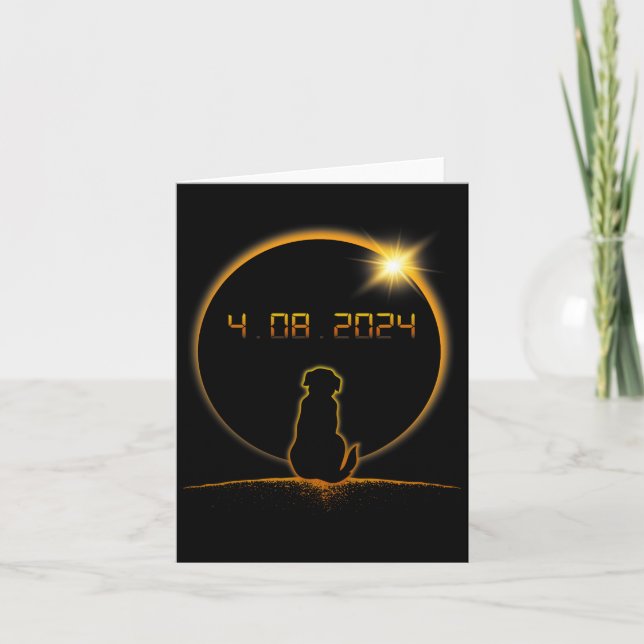 Total Solar Eclipse Dog  Card (Front)