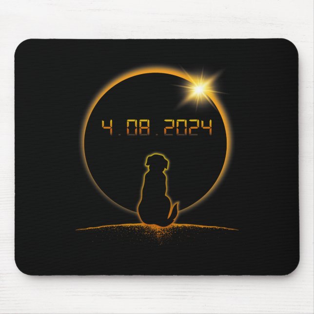 Total Solar Eclipse Dog  Mouse Mat (Front)