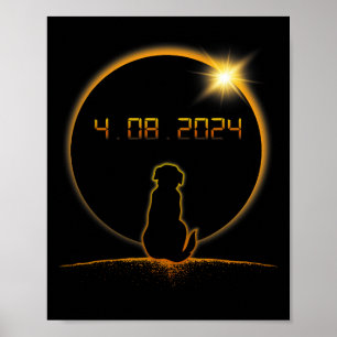 Total Solar Eclipse Dog Poster