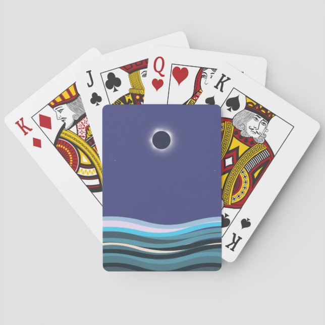 Total Solar Eclipse Graphic Art Playing Cards (Back)