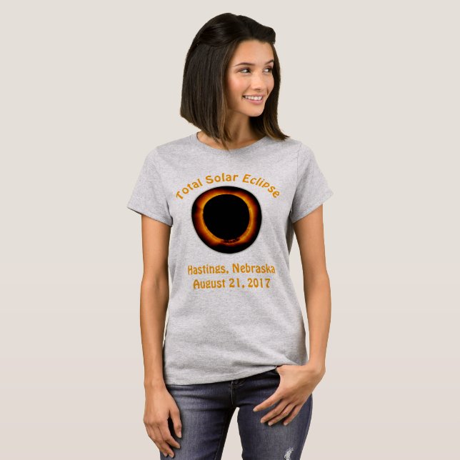 Total Solar Eclipse (  Hastings, Nebraska ) T-Shirt (Front Full)