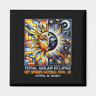 Total Solar Eclipse Hot Springs Ar Arkansas Magnet