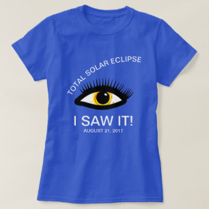 Total Solar Eclipse I Saw It! Funny customisable T-Shirt