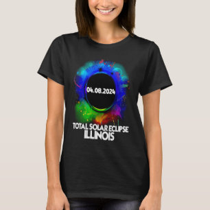 Total Solar Eclipse ILLINOIS 2024 Colourful Totali T-Shirt