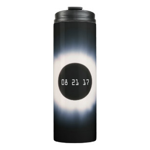 Total Solar Eclipse in Black and White Thermal Tumbler