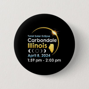 Total Solar Eclipse In Carbondale Illinois On Apri 6 Cm Round Badge
