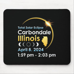 Total Solar Eclipse In Carbondale Illinois On Apri Mouse Mat