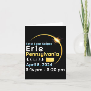 Total Solar Eclipse In Erie Pennsylvania On April Card