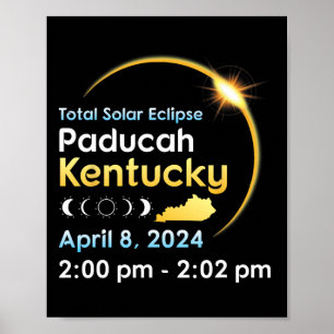 Total Solar Eclipse In Paducah Kentucky On April 0 Poster