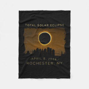 Total Solar Eclipse In Rochester New York Fleece Blanket