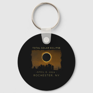 Total Solar Eclipse In Rochester New York Key Ring