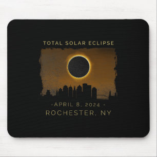 Total Solar Eclipse In Rochester New York Vintage Mouse Mat