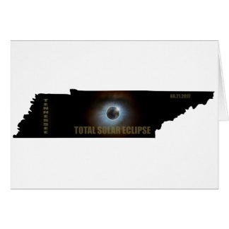 Total Solar Eclipse in Tennessee Map Outline