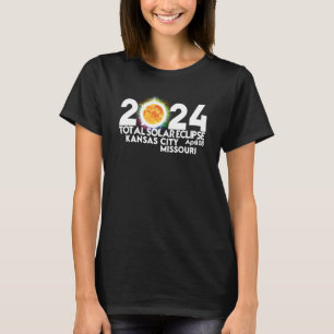 Total Solar Eclipse Kansas City Missouri April 8 2 T-Shirt