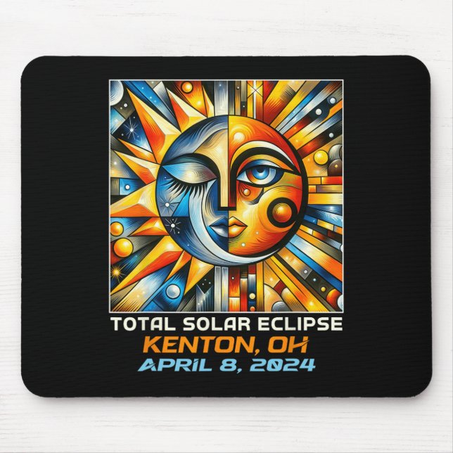 Total Solar Eclipse Kenton Ohio  Mouse Mat (Front)
