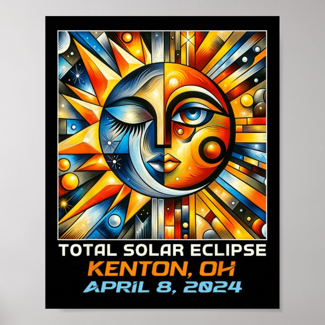 Total Solar Eclipse Kenton Ohio  Poster (Front)