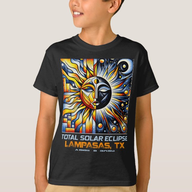 Total Solar Eclipse Lampasas Texas  T-Shirt (Front)