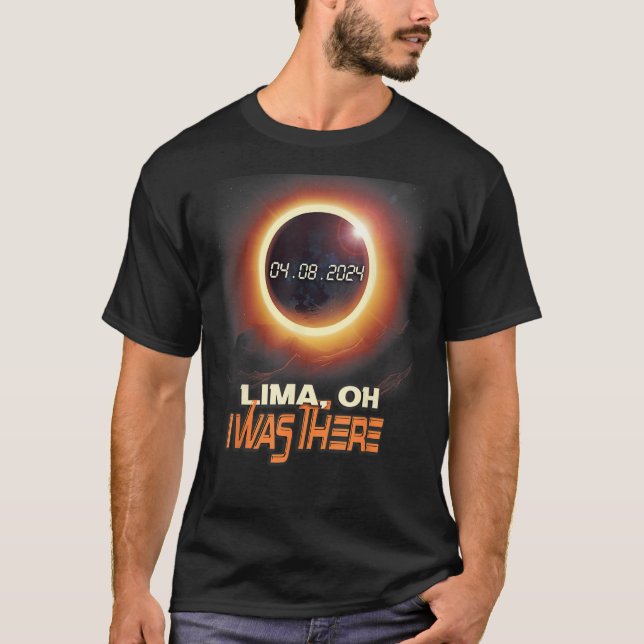 Total Solar Eclipse Lima Ohio OH T-Shirt (Front)