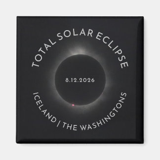 Total Solar Eclipse Magnet Custom Text Pics