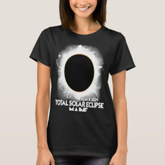 Total Solar Eclipse Maine 2024 Totality American T-Shirt