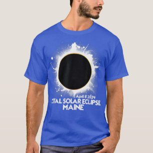 Total Solar Eclipse Maine 2024 Totality American  T-Shirt