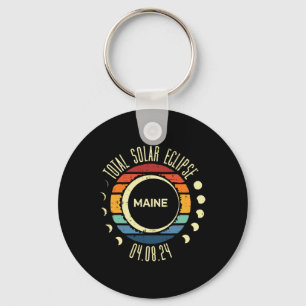 Total Solar Eclipse Maine Vintage 04.08.24 Men Wom Key Ring