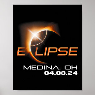 Total Solar Eclipse Medina Ohio  Poster