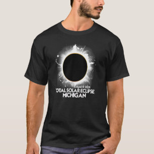 Total Solar Eclipse Michigan 2024 American Totalit T-Shirt