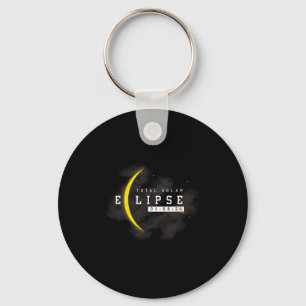 Total Solar Eclipse Moon Lover Design Key Ring