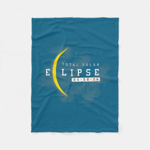 Total Solar Eclipse Moon Lover Fleece Blanket