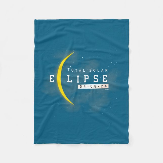 Total Solar Eclipse Moon Lover Fleece Blanket (Front)