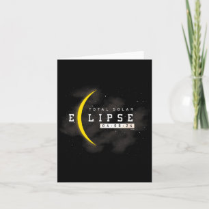 Total Solar Eclipse Moon Lover Illustration Card