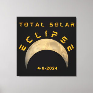 TOTAL SOLAR ECLIPSE MOON SUN EARTH CANVAS PRINT