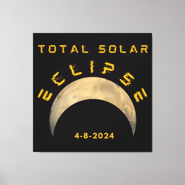 TOTAL SOLAR ECLIPSE MOON SUN EARTH CANVAS PRINT (Front)