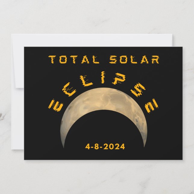 TOTAL SOLAR ECLIPSE MOON SUN EARTH INVITATION (Front)