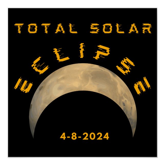 TOTAL SOLAR ECLIPSE MOON SUN EARTH POSTER (Front)