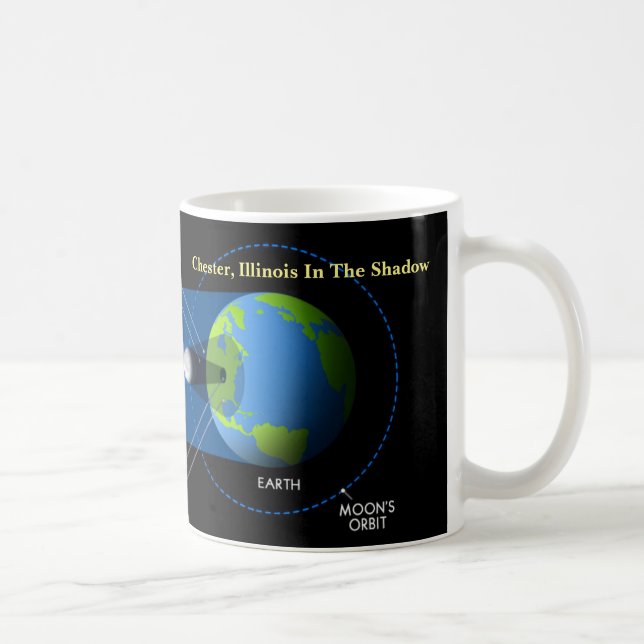 Total Solar Eclipse Mug for Chester, Illinois (Right)