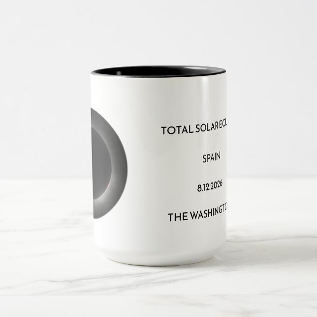 Total Solar Eclipse Name Date Place Mug (Center)