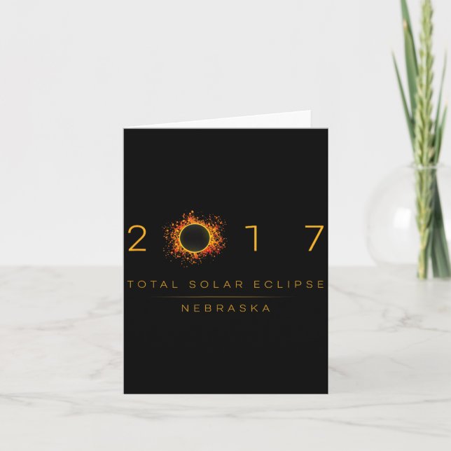 Total Solar Eclipse Nebraska 2017 Design Card (Front)