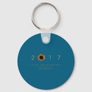 Total Solar Eclipse Nebraska 2017 Illustration Key Ring