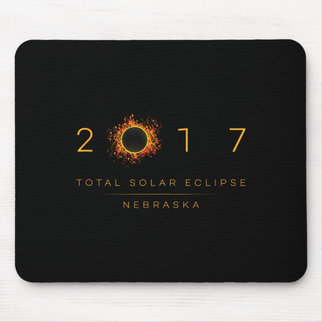Total Solar Eclipse Nebraska 2017 Mouse Mat (Front)