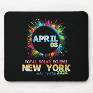 Total Solar Eclipse New York 2024 Colourful Totali Mouse Mat