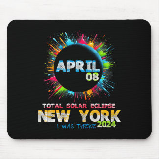 Total Solar Eclipse New York 2024 Colourful Totali Mouse Mat