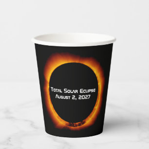 Total Solar Eclipse of the Century 2027 Paper Cups